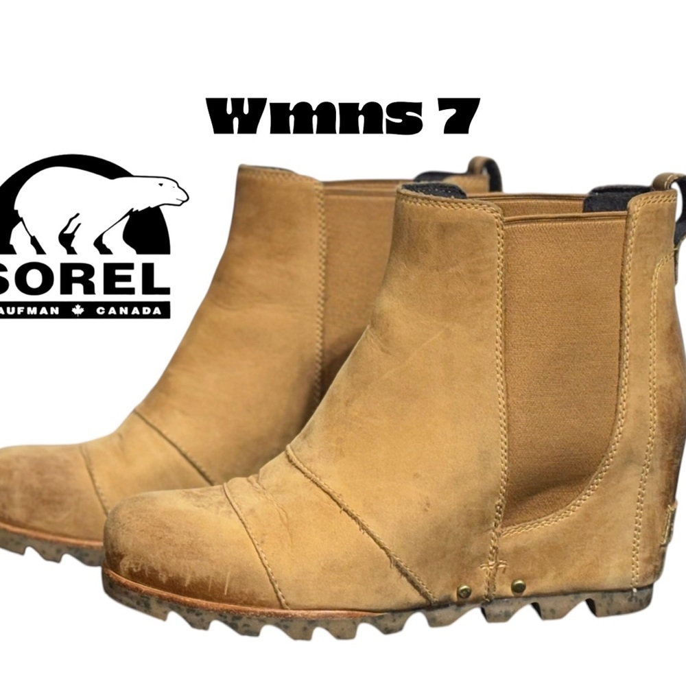Sorel Lea Wedge Joan of Arctic Wedge Chelsea Elk Curry Camel Brown